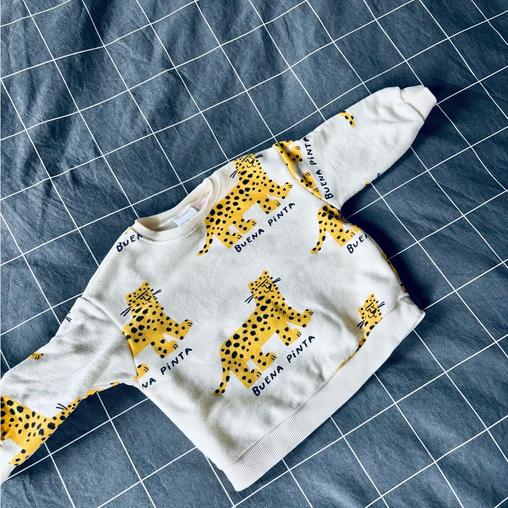 Toddler leopard printed sweatshirt, Zara, 18mo, 86cm